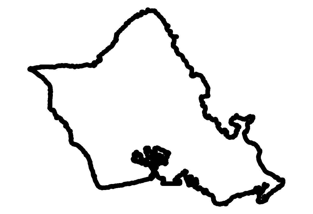 Hawaiian islands outline  